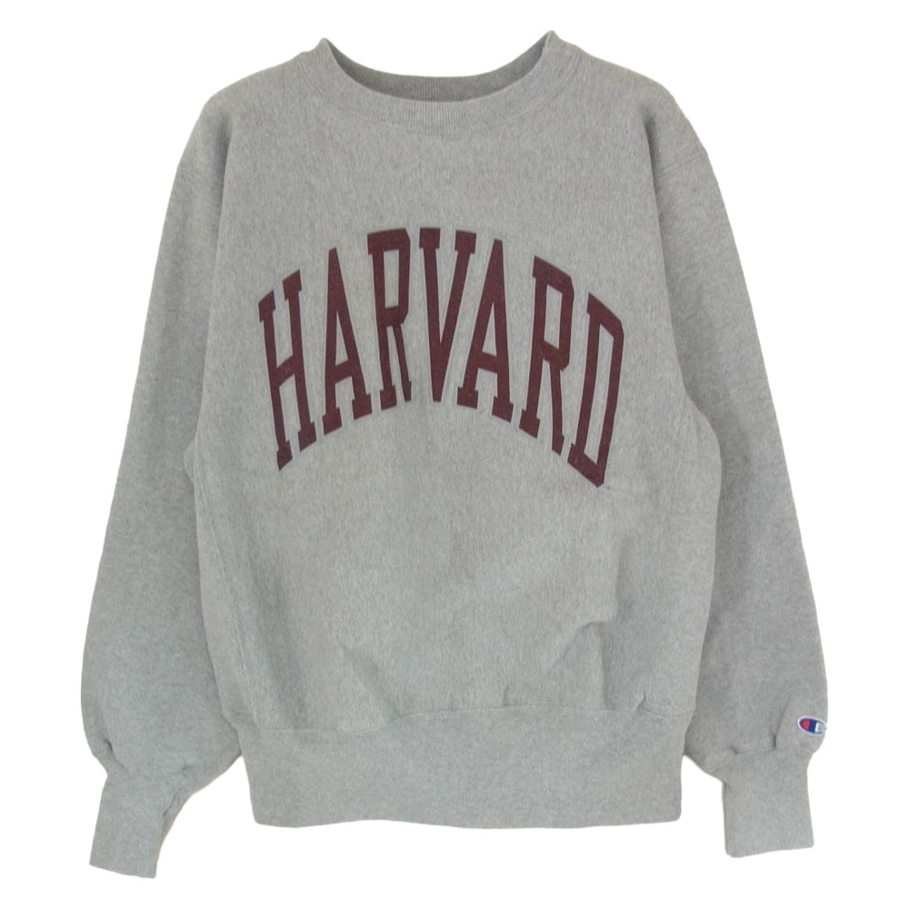 Champion チャンピオン スウェット USA製 90s 刺繍タグ REVERSE WEAVE HARVARD リバースウィーブ ハーバード グレー スウェット グレー系 M【中古】