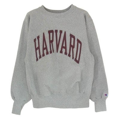 Champion チャンピオン スウェット USA製 90s 刺繍タグ REVERSE WEAVE HARVARD リバースウィーブ ハーバード グレー スウェット グレー系 M【中古】