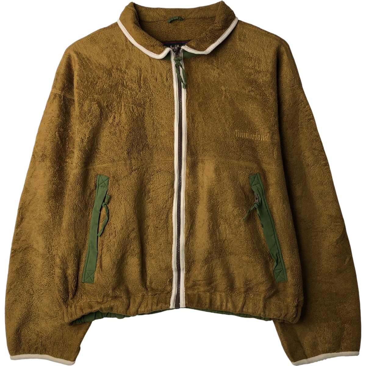 古着 90年代 ティンバーランド Timberland 襟付き フリースジャケット USA製 メンズM相当 ヴィンテージ/eaa610241