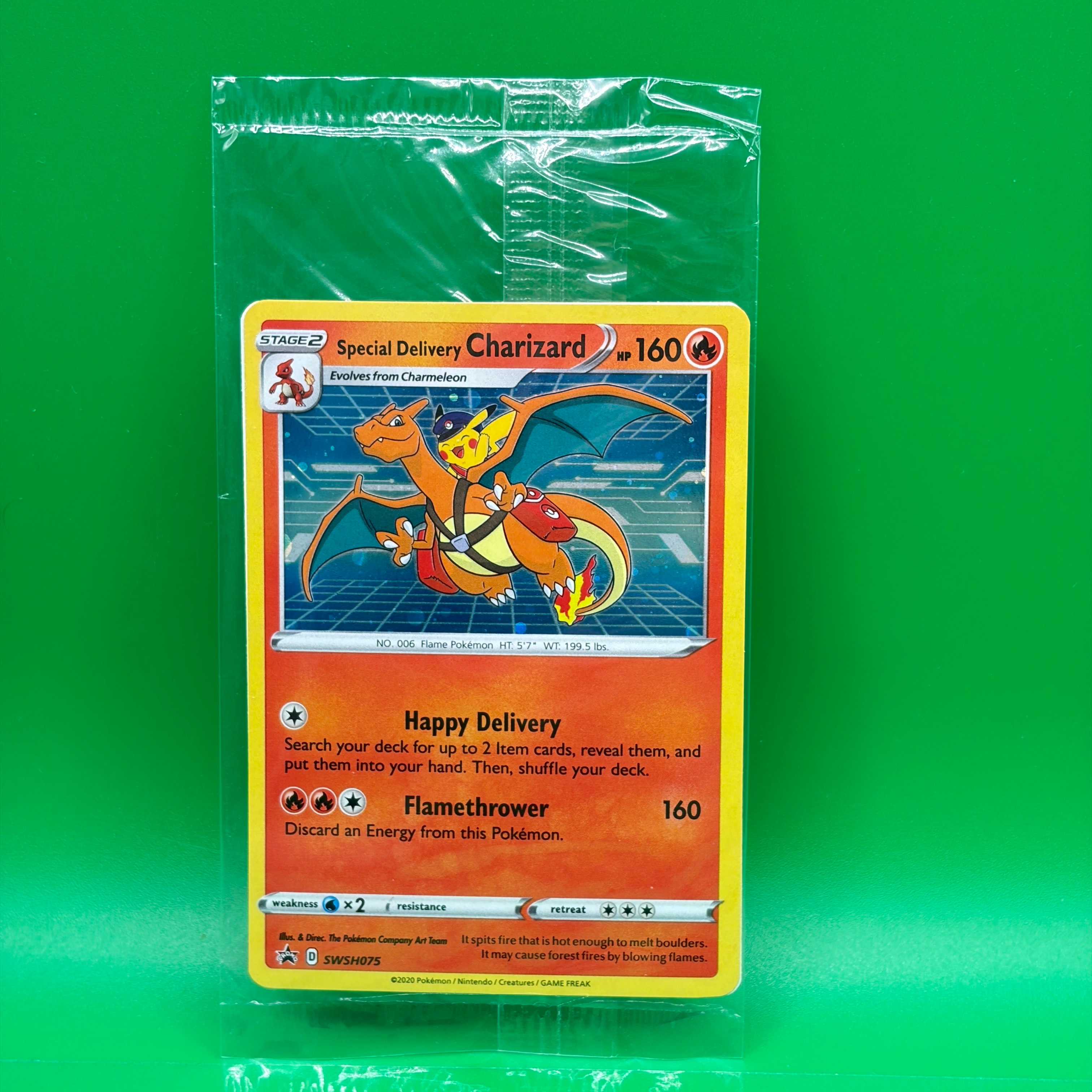 スペシャルデリバリーリザードン P [SWSH075]【英語版】(ソード&シールド「2022 ポケモンセンター イギリス スペシャルプロモ」)