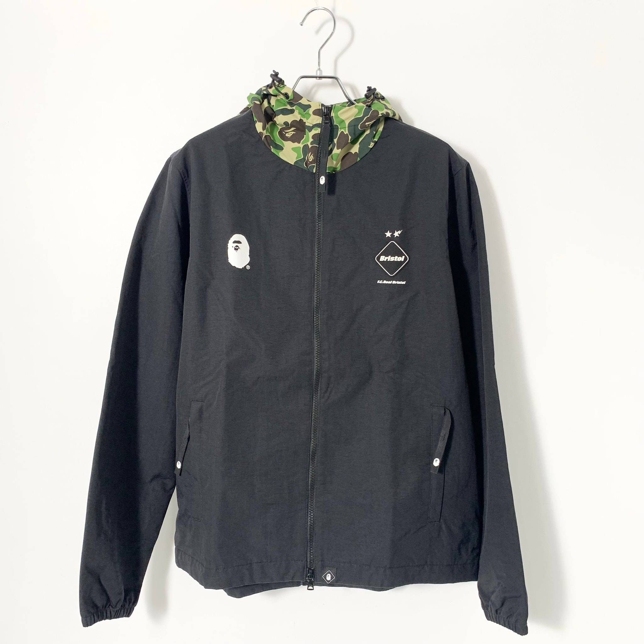 F.C.R.B.(F.C.Real Bristol) × A BATHING APE 19SS SEPARATE PRACTICE JACKET Black×camouflage