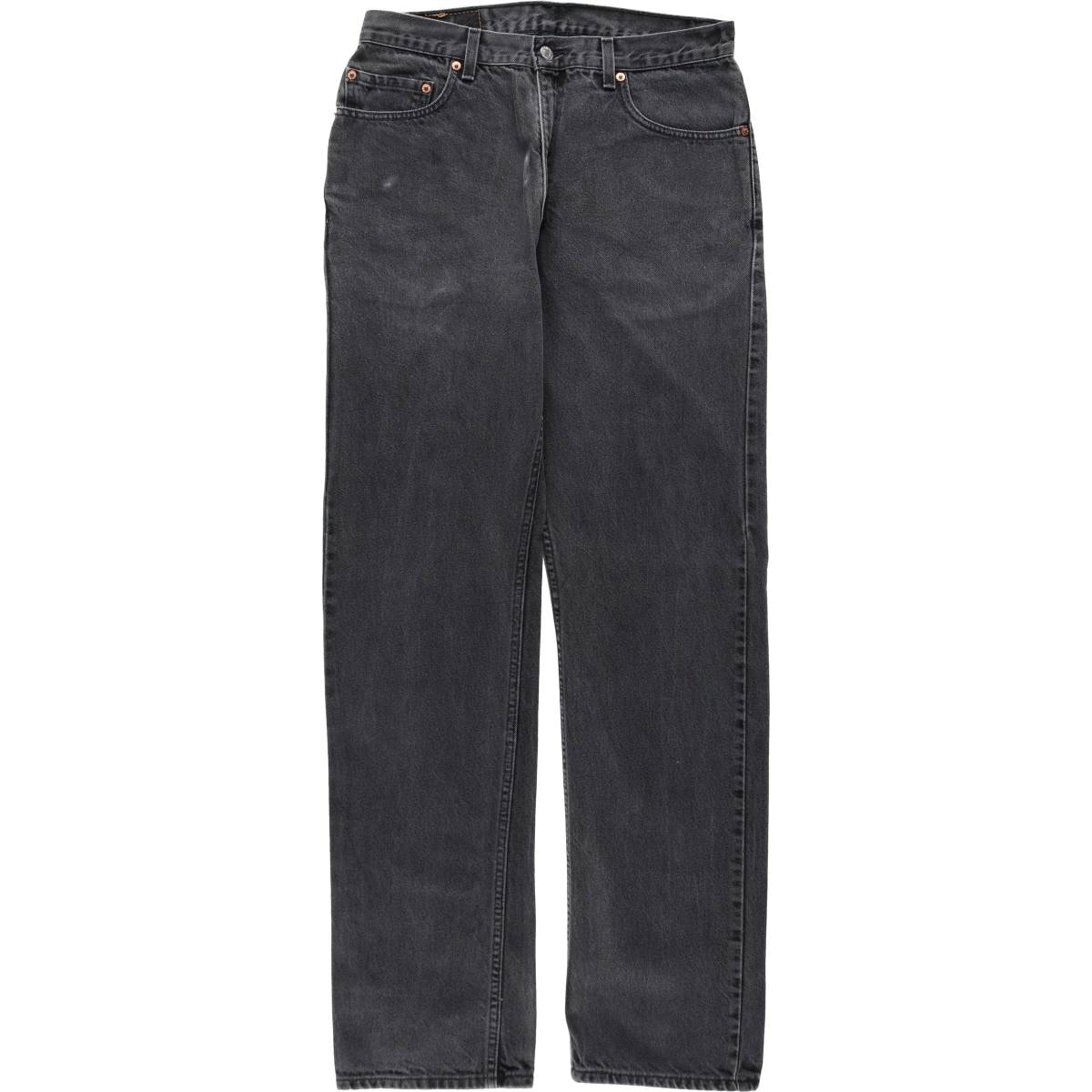 古着 00年代 リーバイス Levi's 505 REGULAR FIT STRAIGHT LEG ブラックデニム テーパードデニムパンツ メンズw32相当/eaa645253
