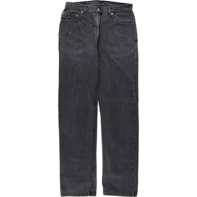 古着 00年代 リーバイス Levi's 505 REGULAR FIT STRAIGHT LEG ブラックデニム テーパードデニムパンツ メンズw32相当/eaa645253