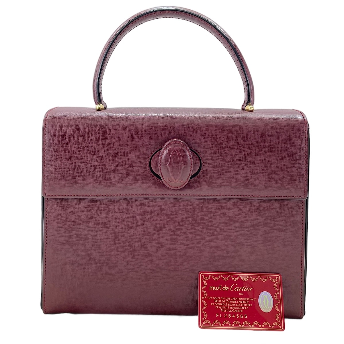 カルティエ CARTIER レザー マストライン ハンドバッグ【中古】