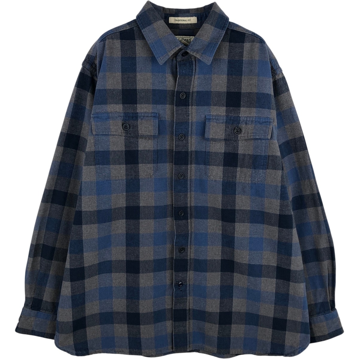古着 エルエルビーン L.L.Bean TRADITIONAL FIT 長袖 ヘビーネルチェックシャツ メンズL相当/eaa624759