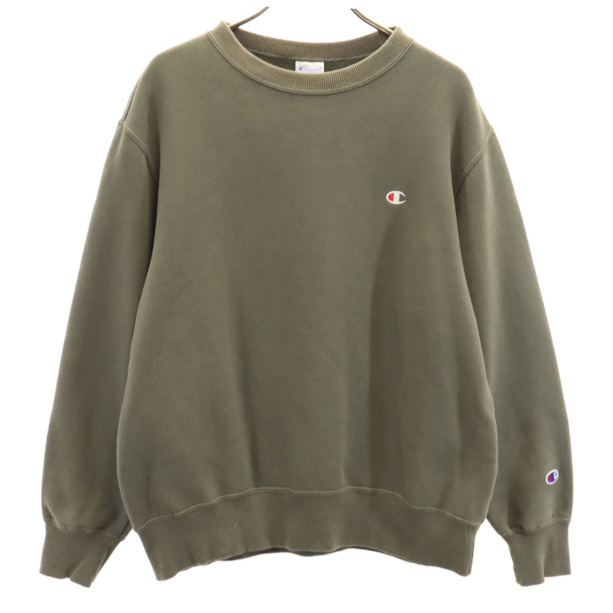Champion チャンピオン 長袖 スウェット トレーナー M オリーブ系 裏起毛