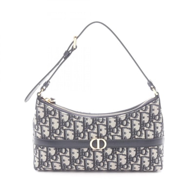 ディオール Dior 30 Montaigne Cigale オブリーク ハンドバッグ バッグ キャンバス レザー レディース ベージュ系 / ネイビー系 S2381UTZQ 【中古】