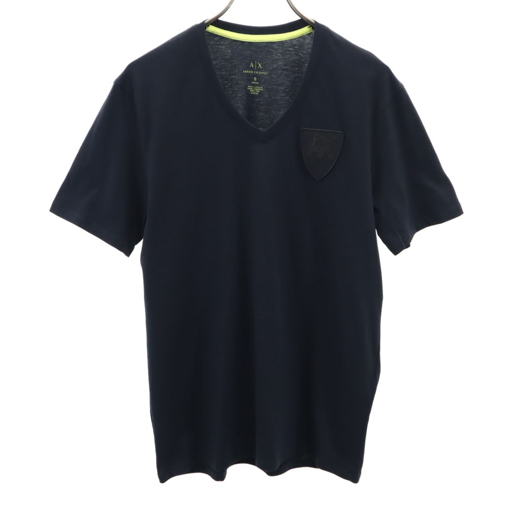 ARMANI EXCHANGE アルマーニエクスチェンジ 半袖 Vネック Tシャツ S ブラック