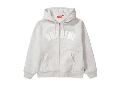 Supreme Arc Thermal Lined Zip Up Hooded Sweatshirt "Ash Grey"