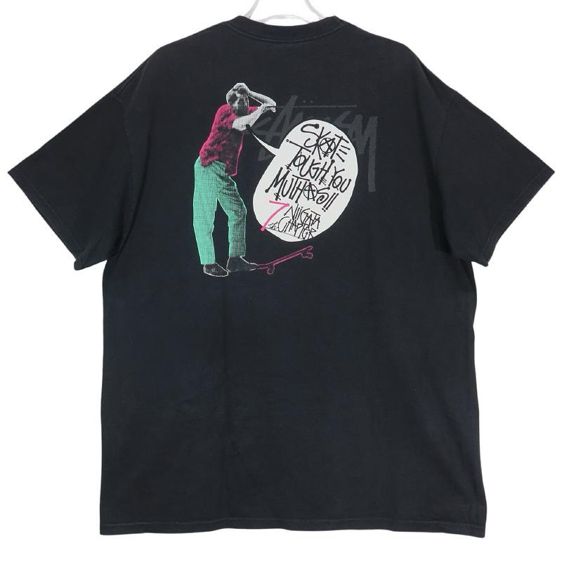 STUSSY ステューシー NIIGATA CHAPTER 7th ANNIVERSARY TEE 新潟 チャプト 7周年記念 Tシャツ ブラック ショートスリーブ 半袖 カットソー サイズXL