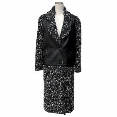 極美品 シャネル コート ブラック レディース 34 P62088
