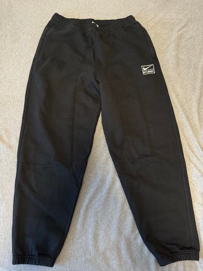Stussy x Nike Stone Washed Fleece Pant "Black" (US Size) FN5235-010
