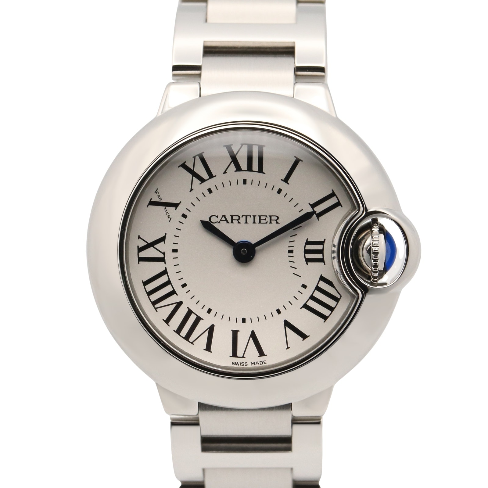 カルティエ CARTIER バロンブルー SM 腕時計 時計 ステンレススチール レディース シルバー系 W69010Z4 【中古】