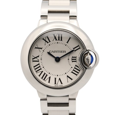 カルティエ CARTIER バロンブルー SM 腕時計 時計 ステンレススチール レディース シルバー系 W69010Z4 【中古】