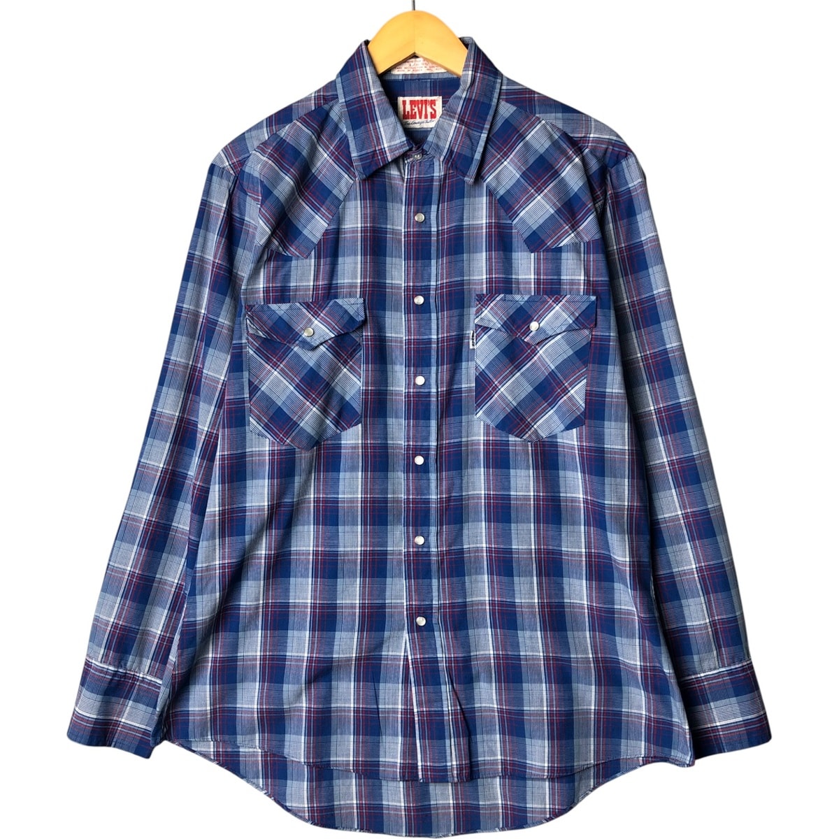 古着 80~90年代 リーバイス Levi's チェック柄 長袖 ウエスタンシャツ メンズL相当 ヴィンテージ/eaa575210