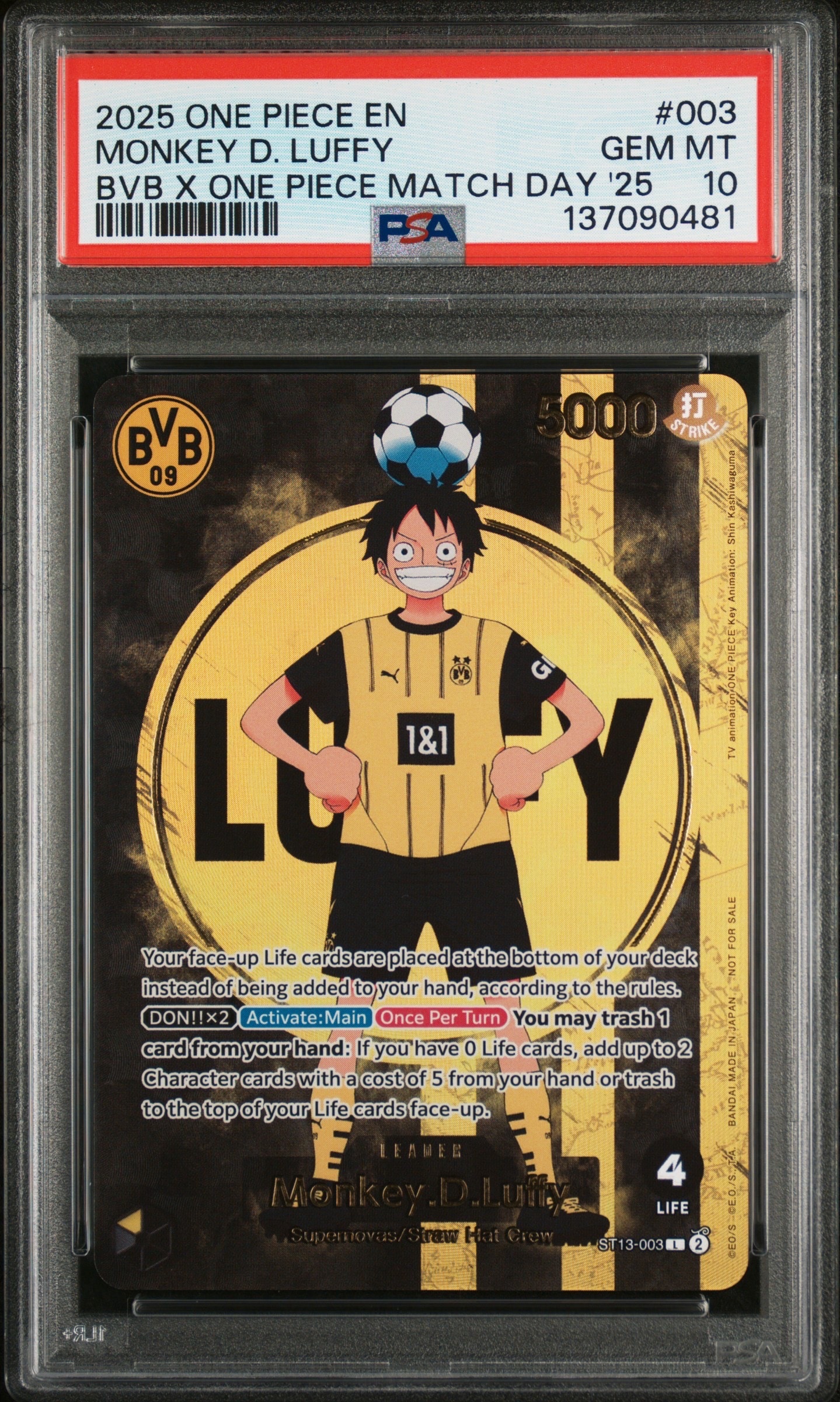 モンキー・D・ルフィ L [ST13-003]【英語版】(プロモーションカード「ボルシアドルトムント × ONE PIECE マッチデー 2025」)