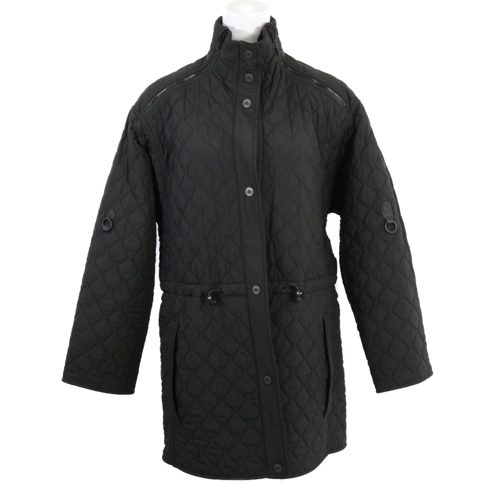 エルメス 新品同様 国内正規 H4H0164DR セリエボタン ジップデザイン スタンドカラー キルティング 34