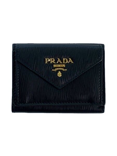 PRADA Vitello Grain Wallet "Black"