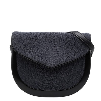 サンローラン ショルダーバッグ ブラック ネイビー レザー カラクール レディース SAINT LAURENT 【中古】