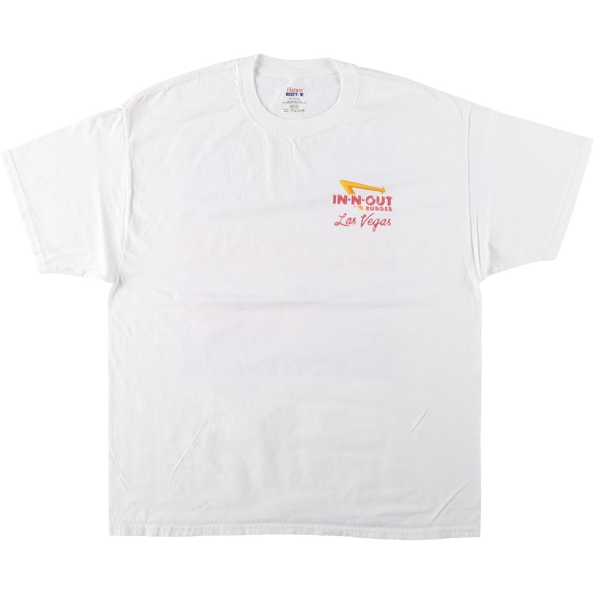 古着 00年代 ヘインズ Hanes BEEFY-T IN-N-OUT BURGER インアンドアウトバーガー アドバタイジングTシャツ メンズXL相当/eaa669893