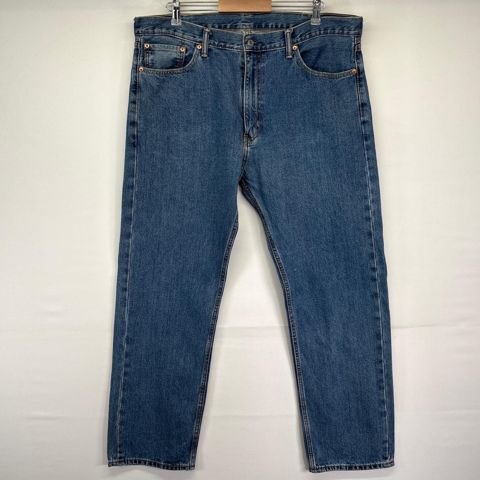 古着 リーバイス Levi's デニムパンツ 505 ストレート 5ポケット ジーンズ ジーパン 長ズボン 大きいサイズ w40 L32  ブルー メンズ