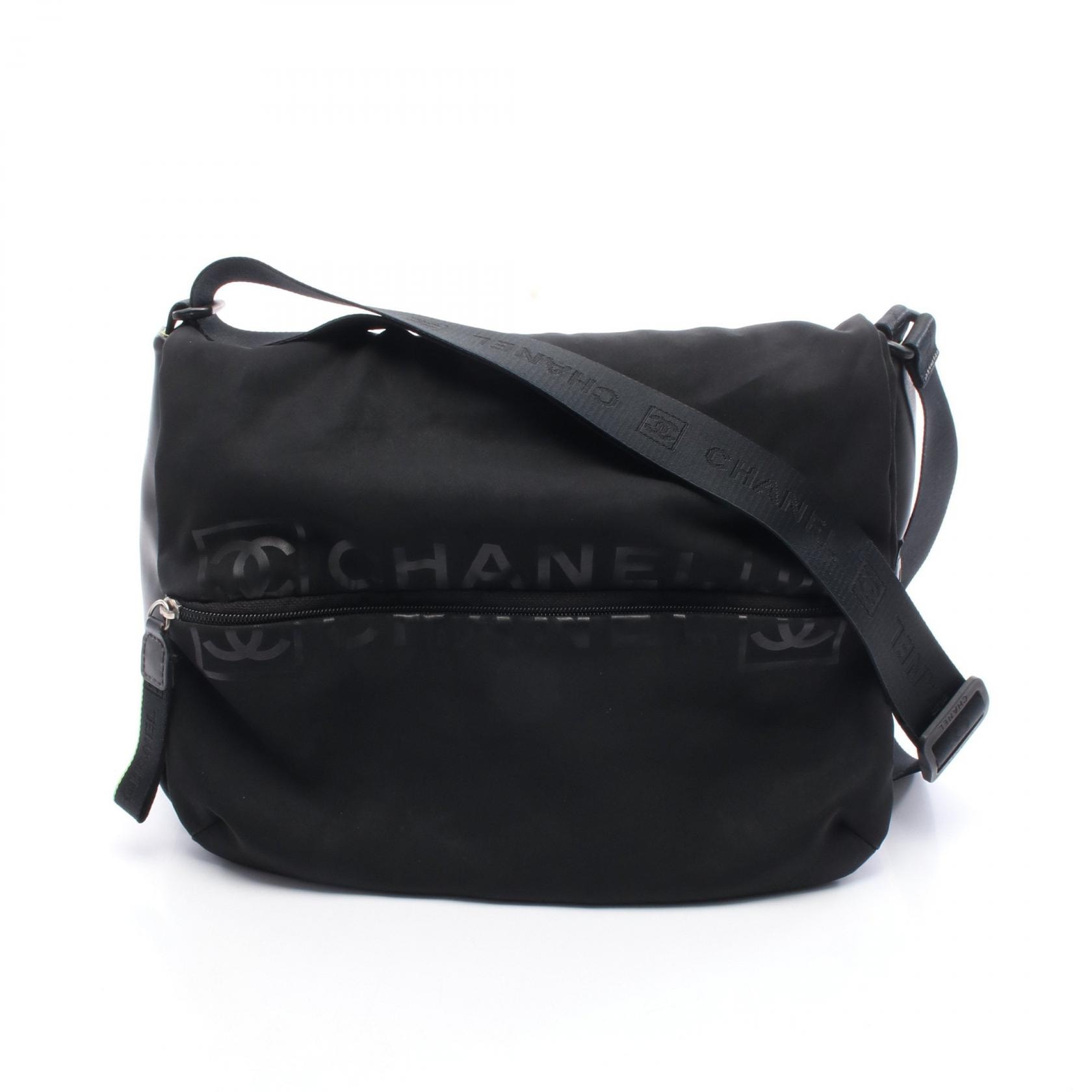 シャネル CHANEL スポーツライン ココマーク ショルダーバッグ バッグ ナイロン ラバー メンズ ブラック系 A26709 【中古】