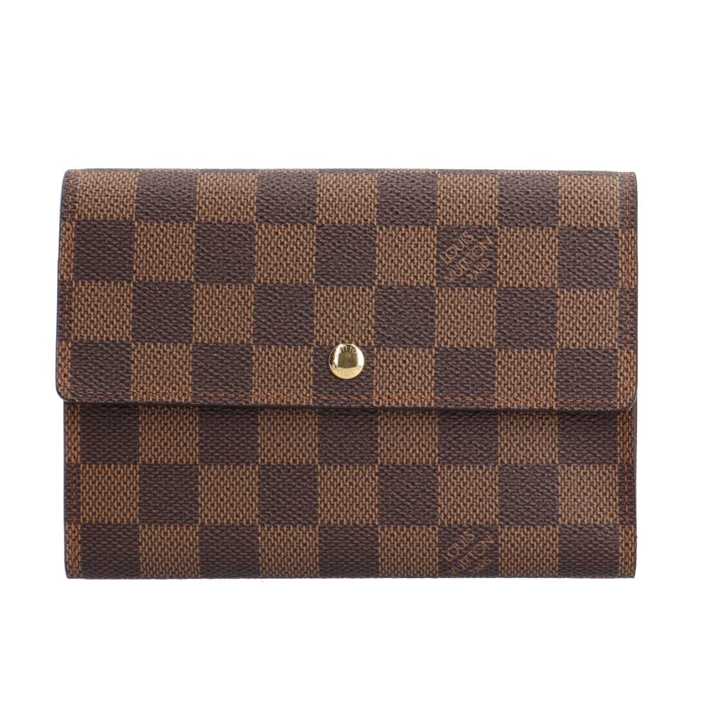 ルイヴィトン ポルトトレゾール エテュイ パピエ ダミエ 三つ折り財布 ダミエキャンバス N61202 ユニセックス LOUIS VUITTON  中古