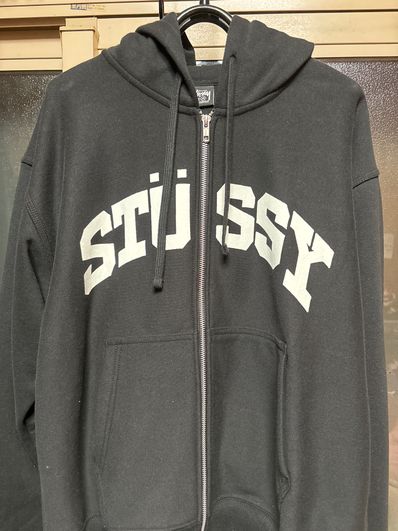 stussyBLOCK SPORT ZIP HOODIE - BLACK / M
