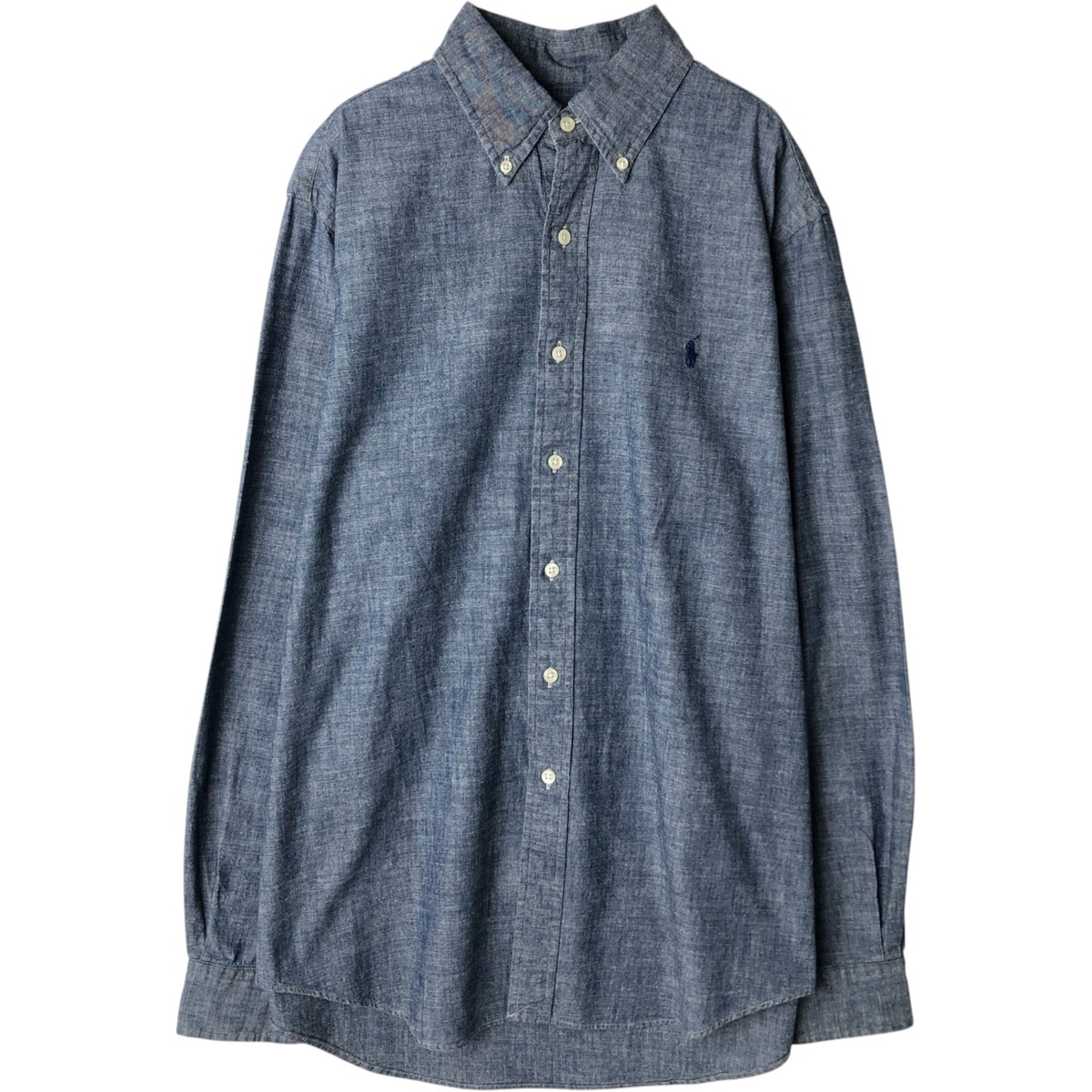 古着 ラルフローレン Ralph Lauren 長袖 ボタンダウン シャンブレーシャツ メンズM相当/eaa632558