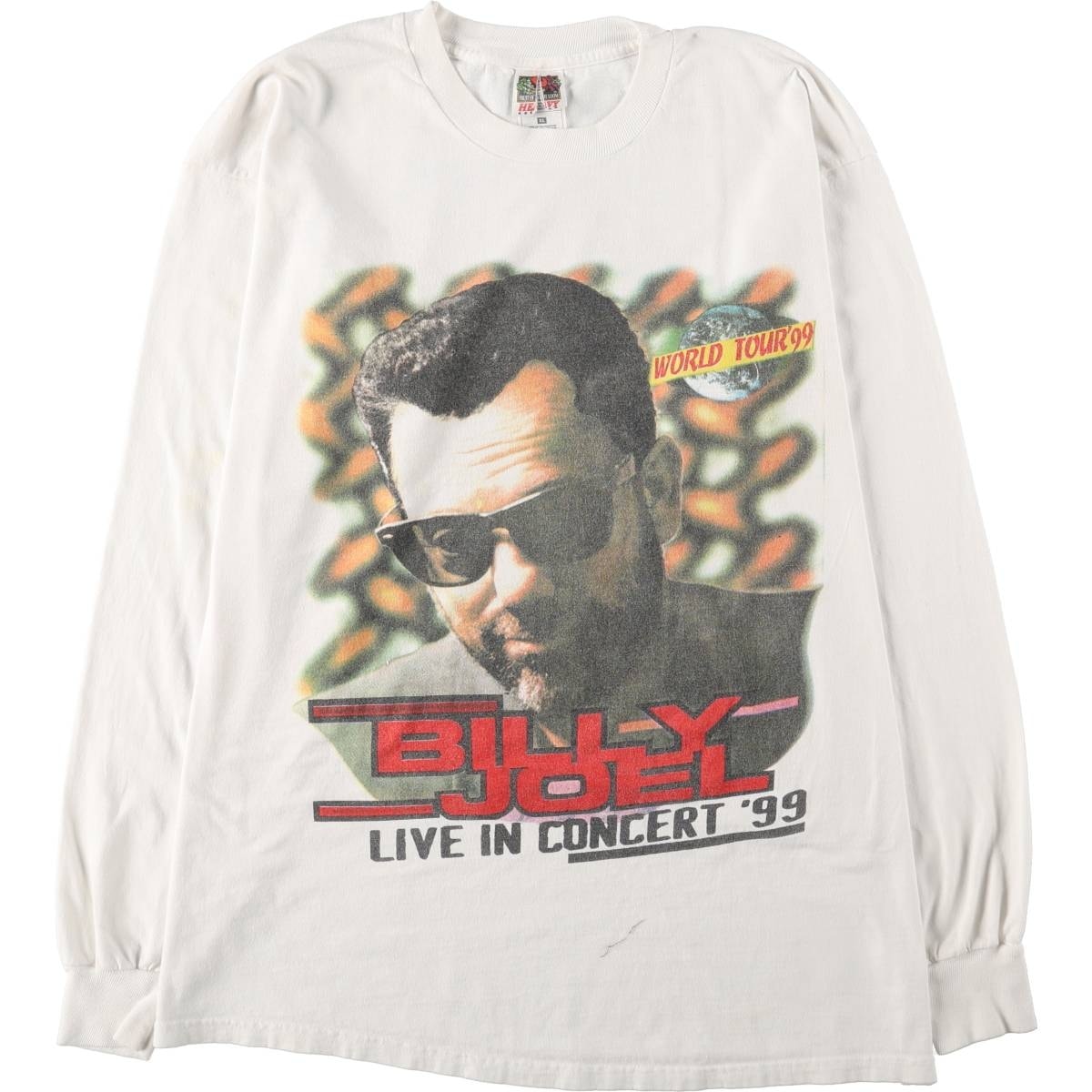 古着 90年代 フルーツオブザルーム FRUIT OF THE LOOM HEAVY COTTON BILLY JOEL ビリージョエル ロンT バンドTシャツ バンT メンズXL相当/eaa667933