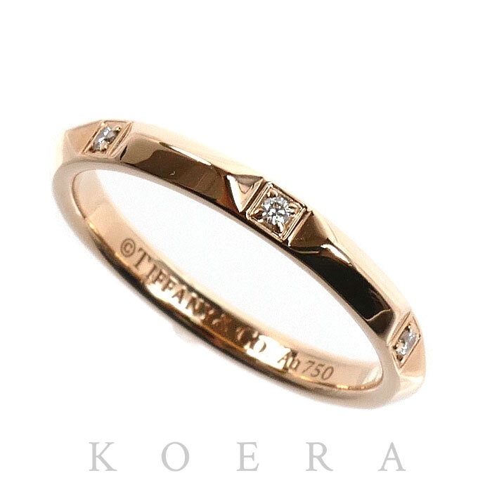 TIFFANY&Co. ティファニー K18PG ピンクゴールド トゥルーバンド  リング・指輪 67134257 ダイヤモンド 14号 3.1g ユニセックス【中古】【美品】