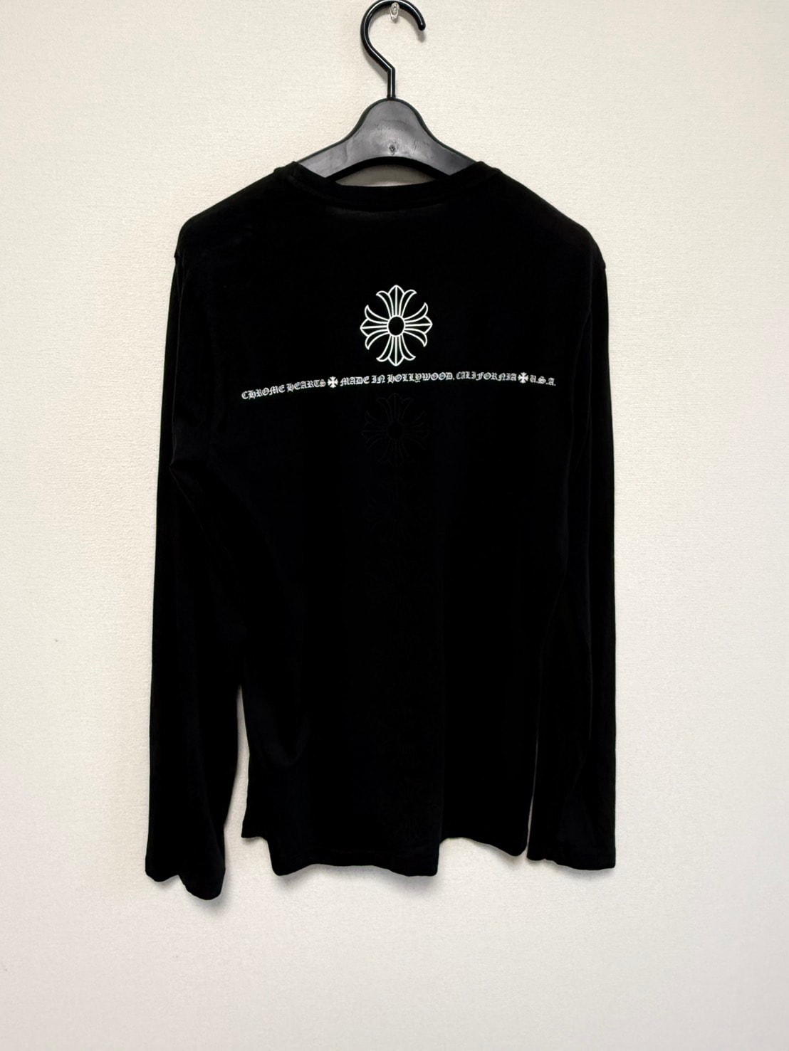 Chrome Hearts CH Plus Scroll Label Back Print L/S T-Shirt "Black"