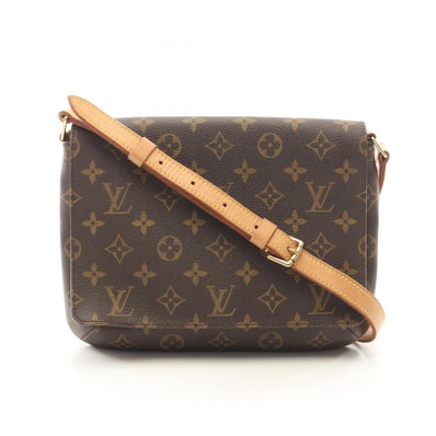 ルイ・ヴィトン LOUIS VUITTON ミュゼットタンゴ ショートストラップ モノグラム ショルダーバッグ バッグ PVCコーティングキャンバス レザー レディース ブラウン系 M51257 【中古】