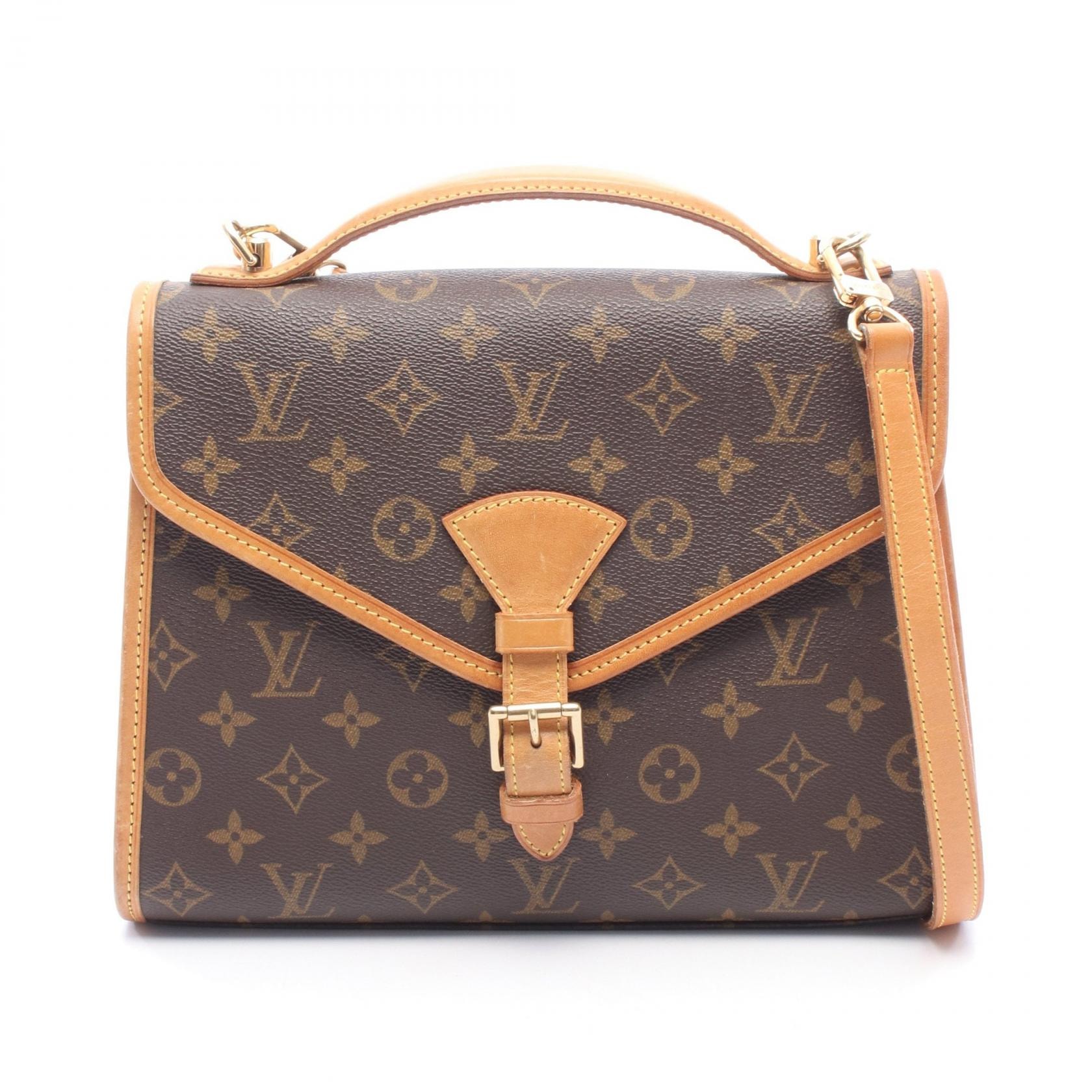ルイ・ヴィトン LOUIS VUITTON ベルエア モノグラム 2WAY ハンドバッグ バッグ PVCコーティングキャンバス レザー レディース ブラウン系 M51122 【中古】