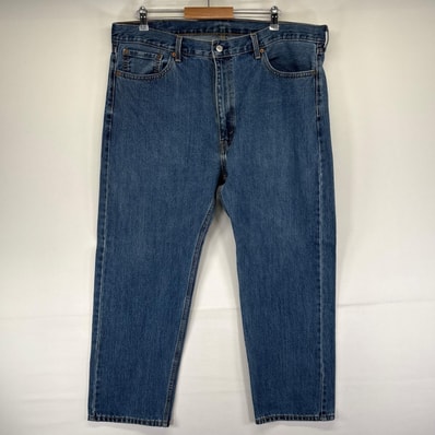 古着 リーバイス Levi's デニム パンツ ジーンズ ストレート 505 ジッパーフライ 5ポケット 大きいサイズ W42 L29 ブルー系 メンズ