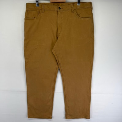 古着 カーハート Carhartt パンツ ダックパンツ ジッパーフライ ワンポイントロゴ 大きいサイズ w40 L28 ブラウン系 メンズ