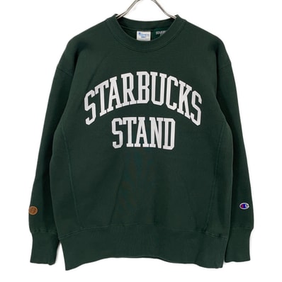 チャンピオン 8-Z020 STARBUCKS STAND by BEAMS ChampionリバースウィーブRスウェット グリーン SMALL