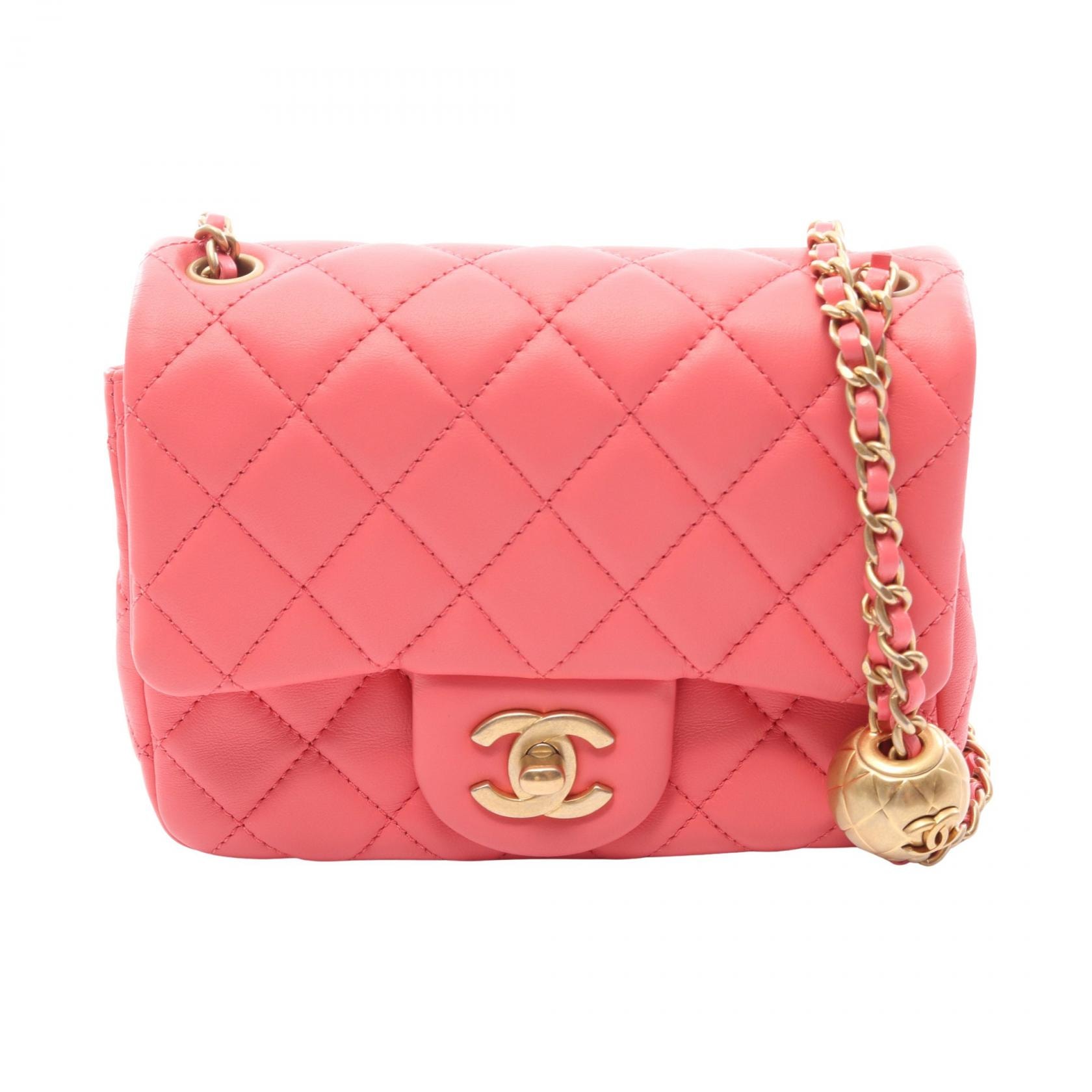 シャネル CHANEL マトラッセ ショルダーバッグ バッグ ラムスキン(羊革) レディース ピンク系 【中古】