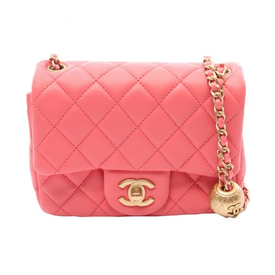 シャネル CHANEL マトラッセ ショルダーバッグ バッグ ラムスキン(羊革) レディース ピンク系 【中古】