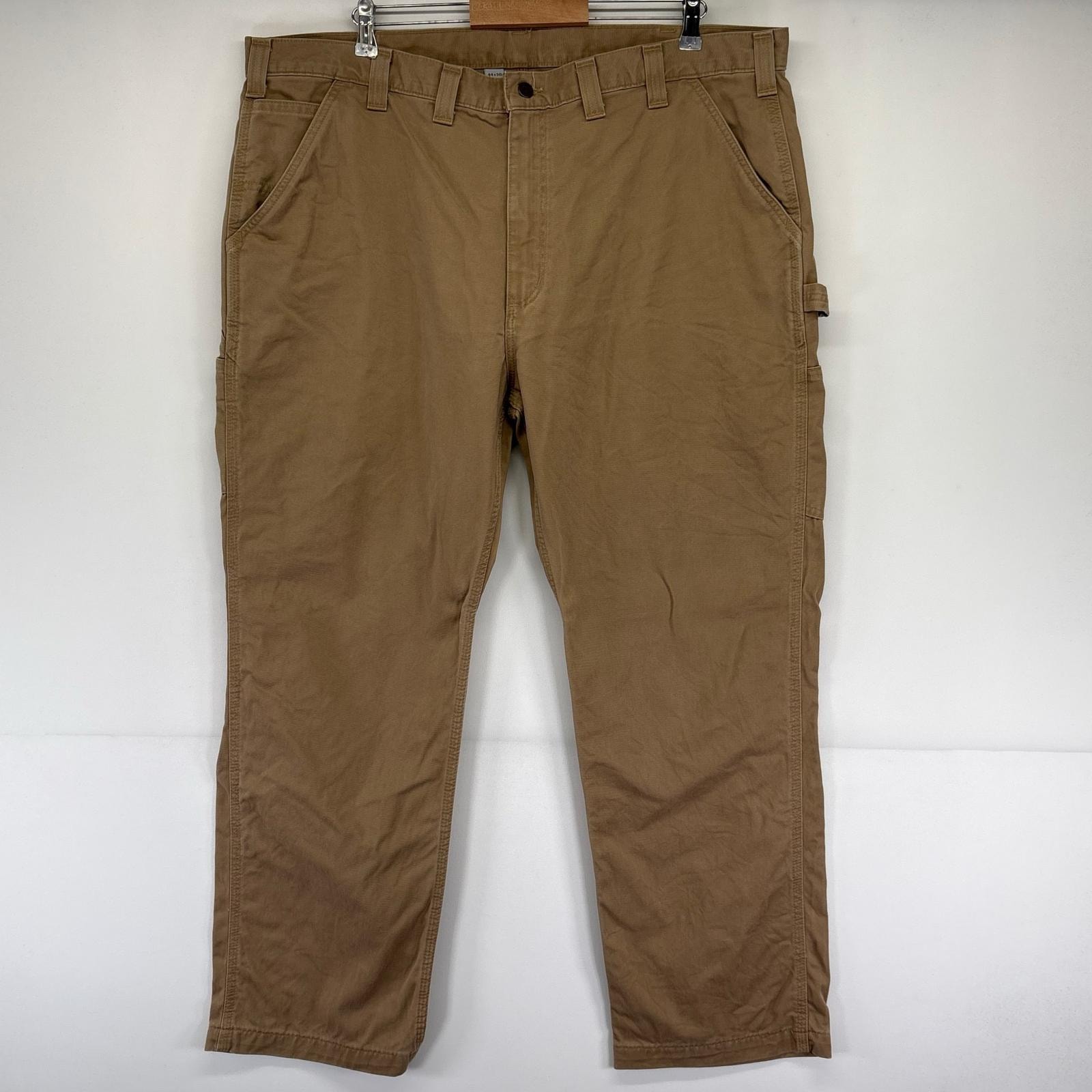 古着 カーハート Carhartt ダック パンツ ペインター ワーク ワンポイントロゴ 大きいサイズ W44 L30  ブラウン系 メンズ