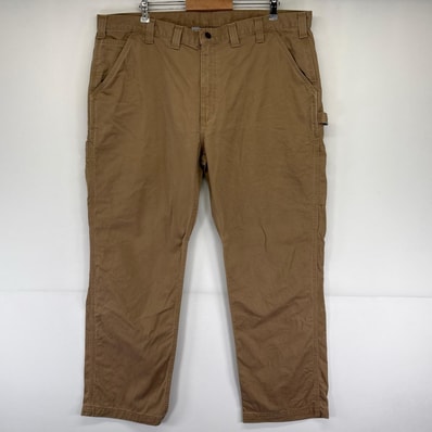 古着 カーハート Carhartt ダック パンツ ペインター ワーク ワンポイントロゴ 大きいサイズ W44 L30 ブラウン系 メンズ