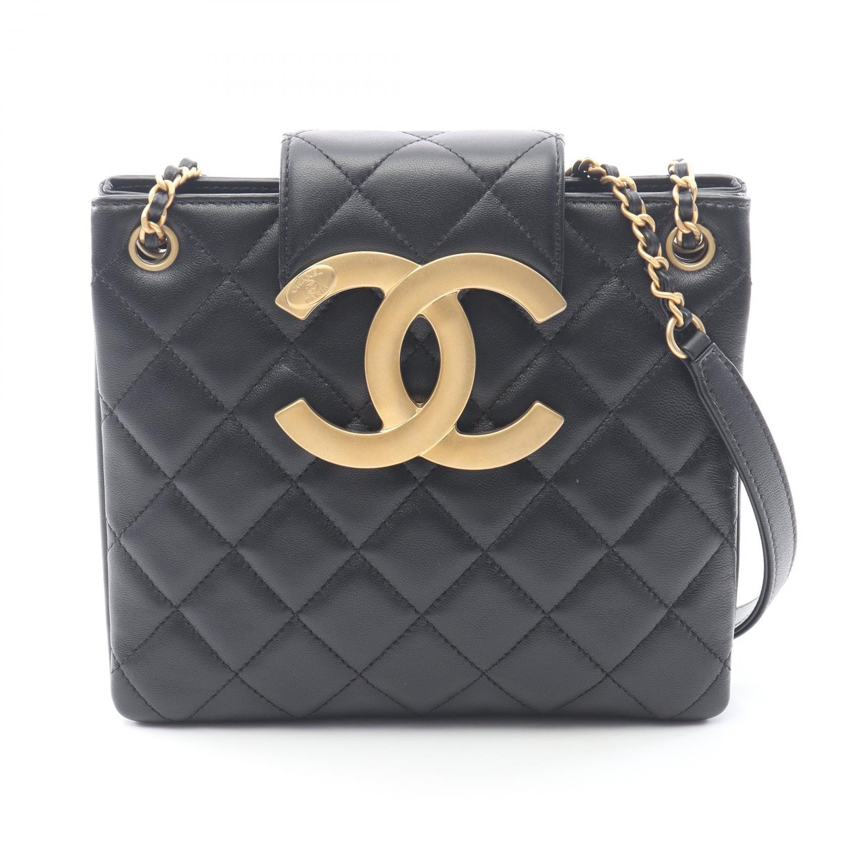 シャネル CHANEL マトラッセ ショルダーバッグ バッグ ラムスキン(羊革) レディース ブラック系 AS4596 【中古】