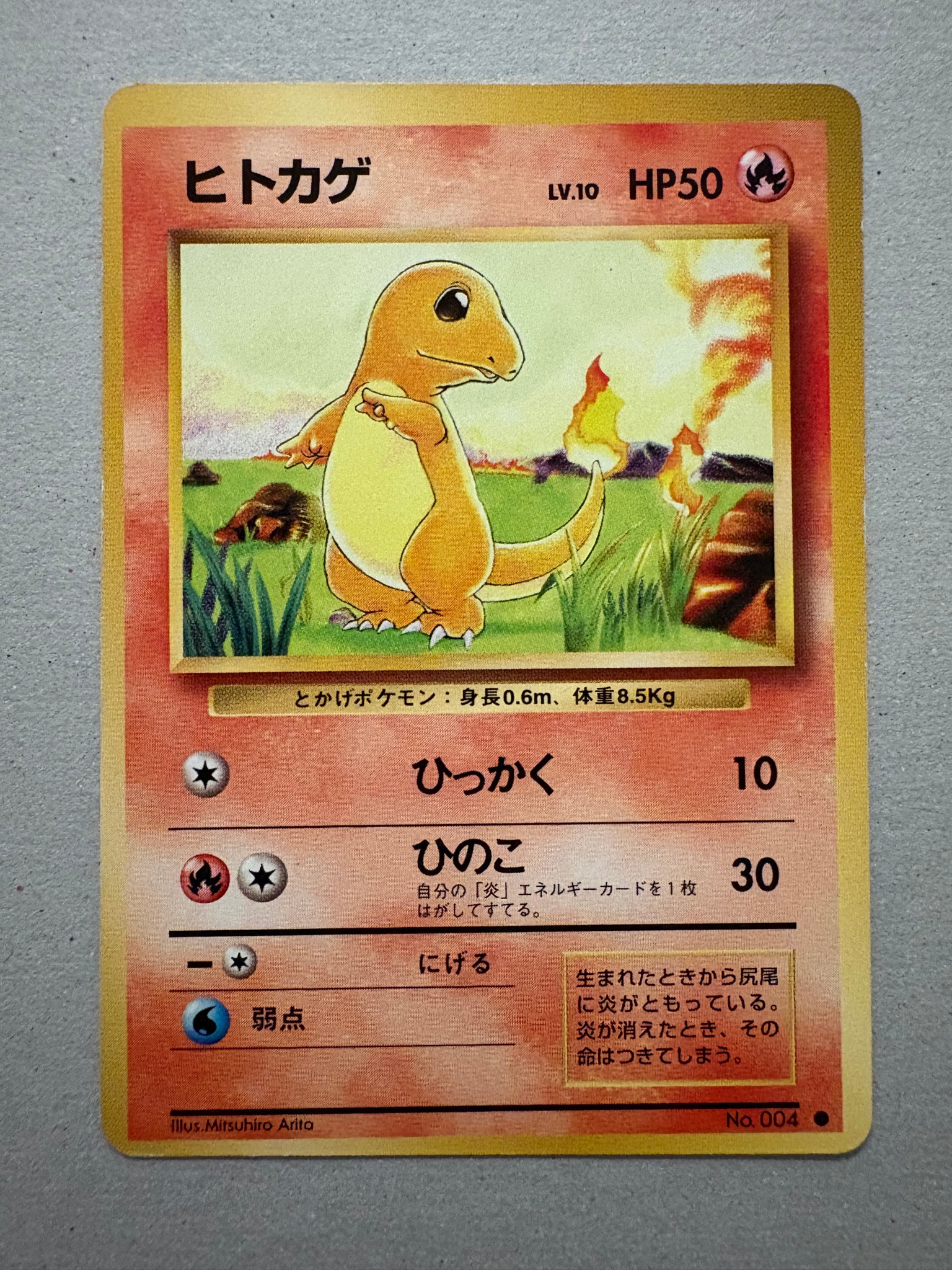 ヒトカゲ ● : 旧裏 [PMCG1-2](拡張パック「ポケットモンスター カードゲーム」再販)