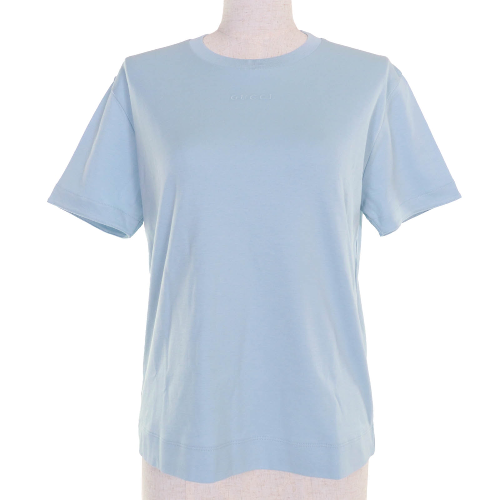 未使用品 グッチ 半袖Tシャツ ライトブルー レディース M 837965