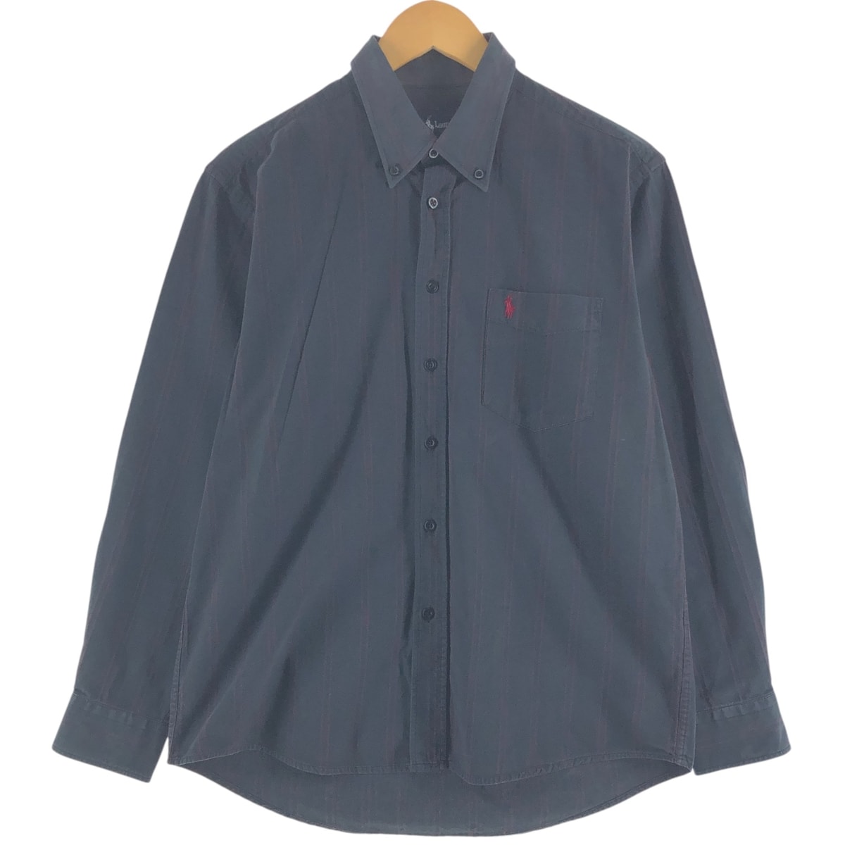 古着 ラルフローレン Ralph Lauren 長袖 ボタンダウンストライプシャツ メンズL相当/eaa472558