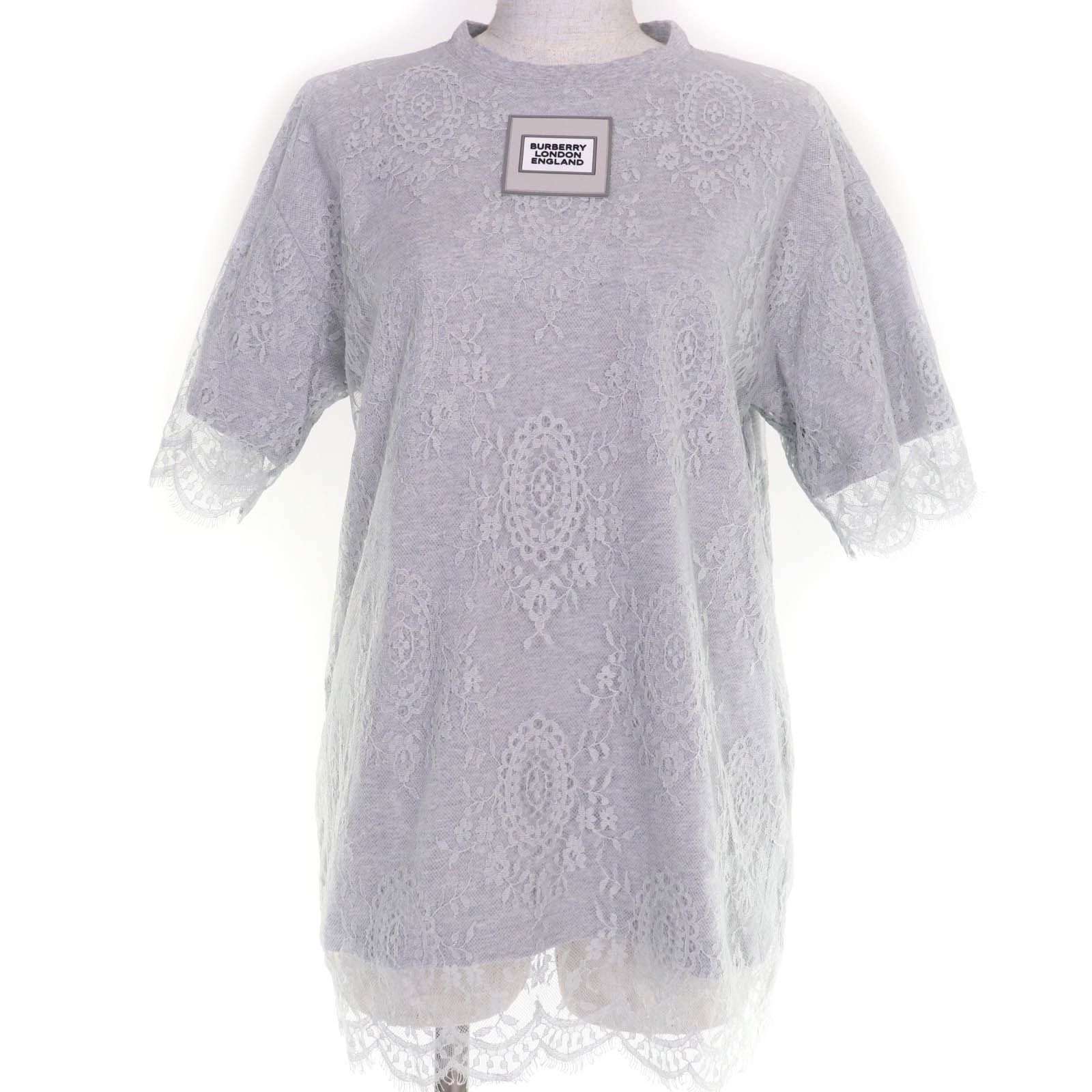 美品 バーバリー 半袖Tシャツ グレー レディース XS