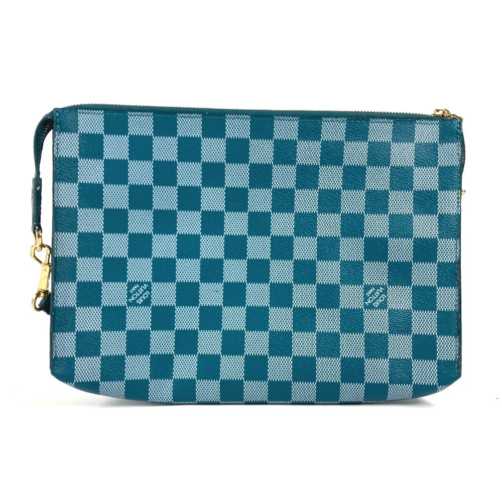 ルイヴィトン LOUIS VUITTON モジュール N41310 ダミエカラー 2WAYバッグ クラッチバッグ カバン セカンドバッグ ショルダーバッグ PVC/レザー シアン グリーン
