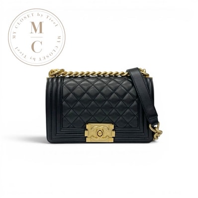 シャネル CHANEL バッグ ショルダーバッグ ブラック ゴールド ボーイシャネル20 マトラッセ ココマーク チェーンショルダー