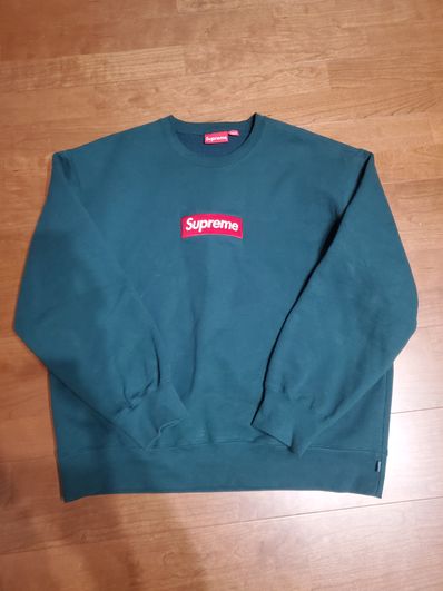 Supreme Box Logo Crewneck "Dark Pine" (22FW)