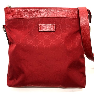 グッチ GUCCI 510342 GG カバン ショルダーバッグ ナイロン/レザー レッド